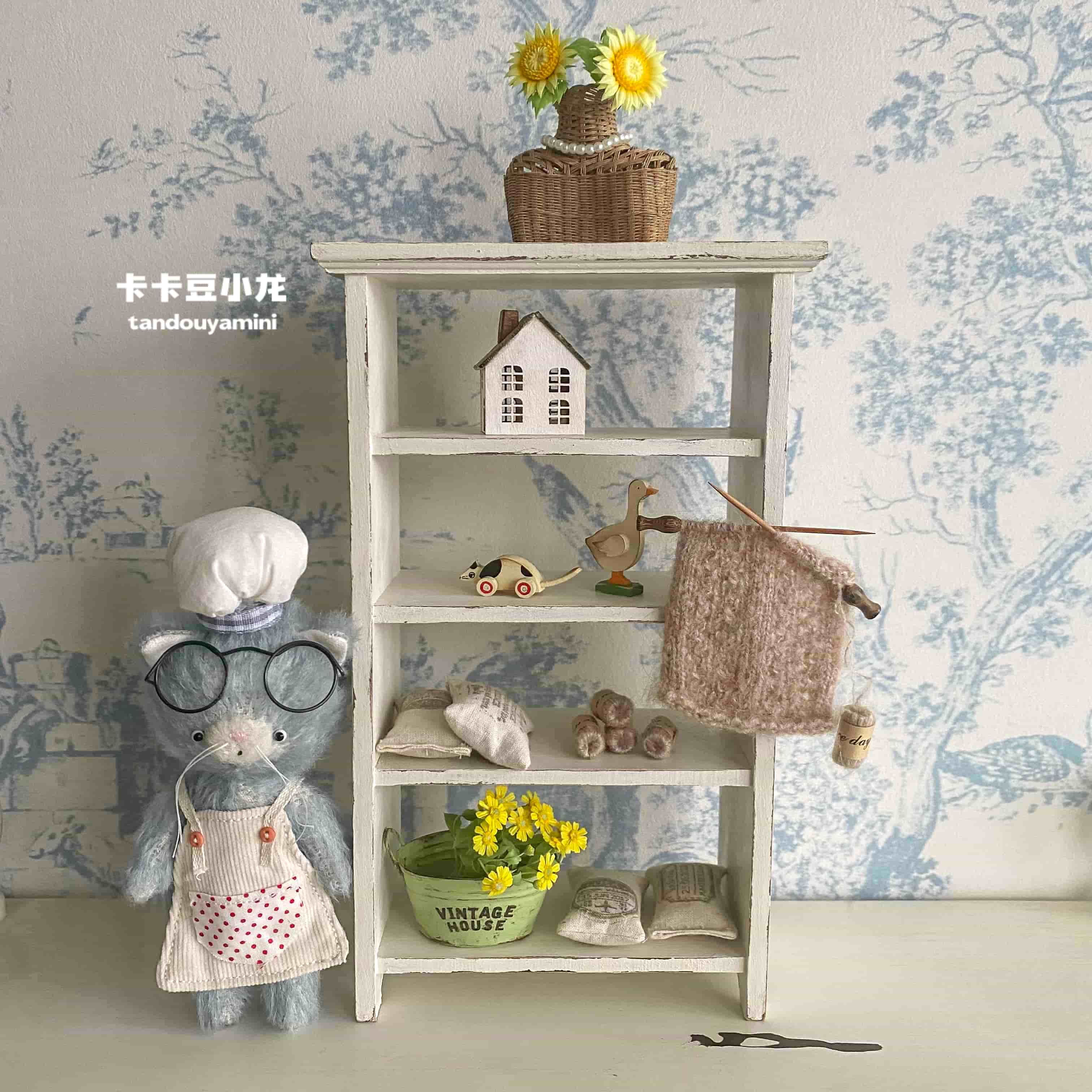 Vintage Collectible Dolls - 1:6 Doll House Mini Model Furniture