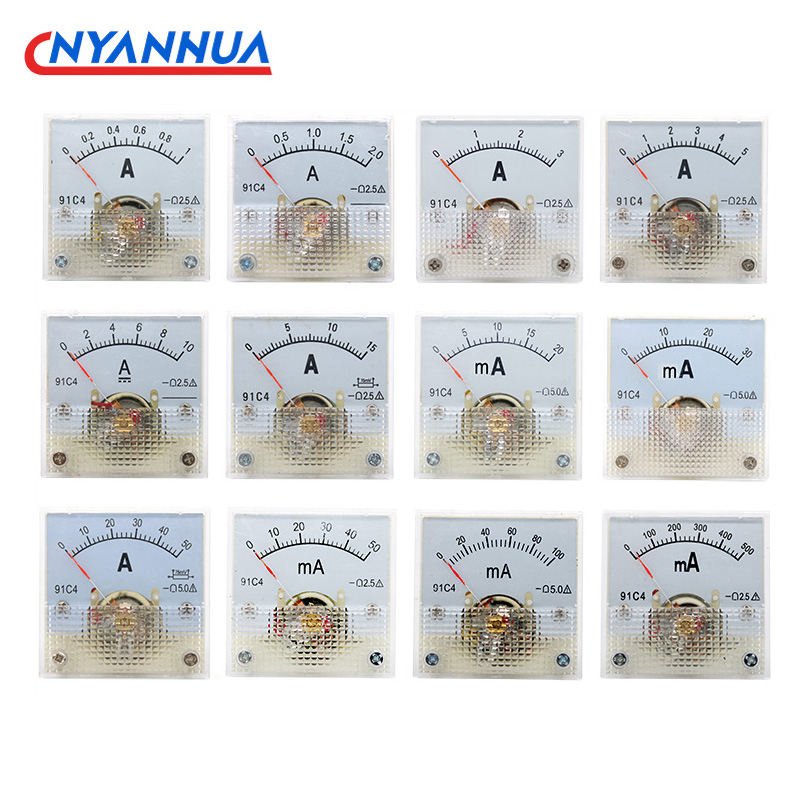 Analog Meter Gauge - 91C4-A Current Meter Gauge Analog DC