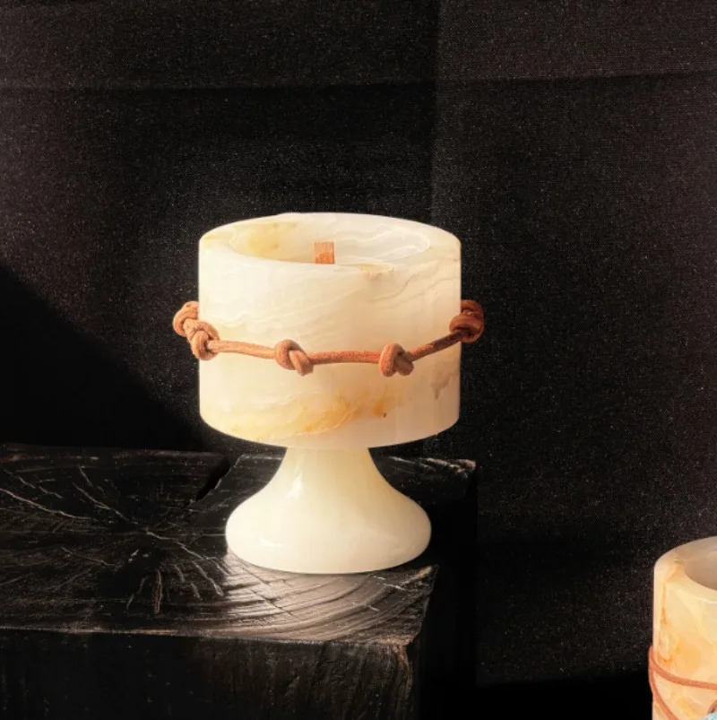 Nordic Amber Jade Candle Holde - Vintage Collectible Marbles recension och pris