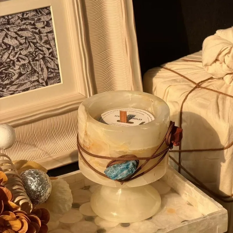 Nordic Amber Jade Candle Holde - Vintage Collectible Marbles recension och pris