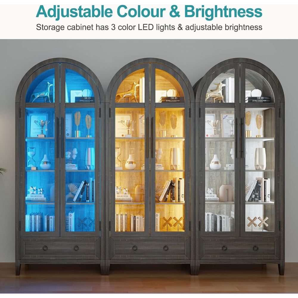 73 Arched Glass Display Cabine - Collectible & Vintage Dolls For Wedding recension och pris