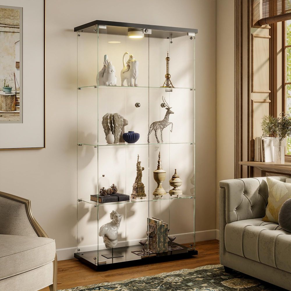 Display Cabinet with LED Light - Collectible & Vintage Dolls For Wedding recension och pris