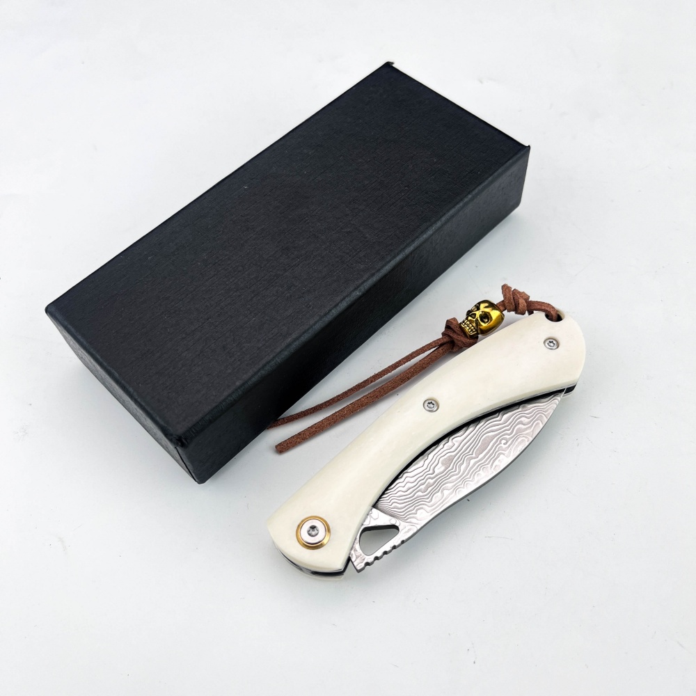 Vintage Damascu Steel Small Fo - Vintage Collectible Knife recension och pris