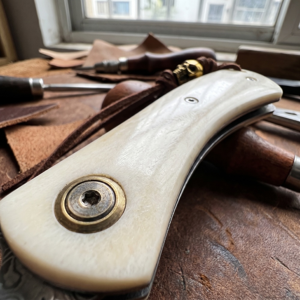 Vintage Damascu Steel Small Fo - Vintage Collectible Knife recension och pris