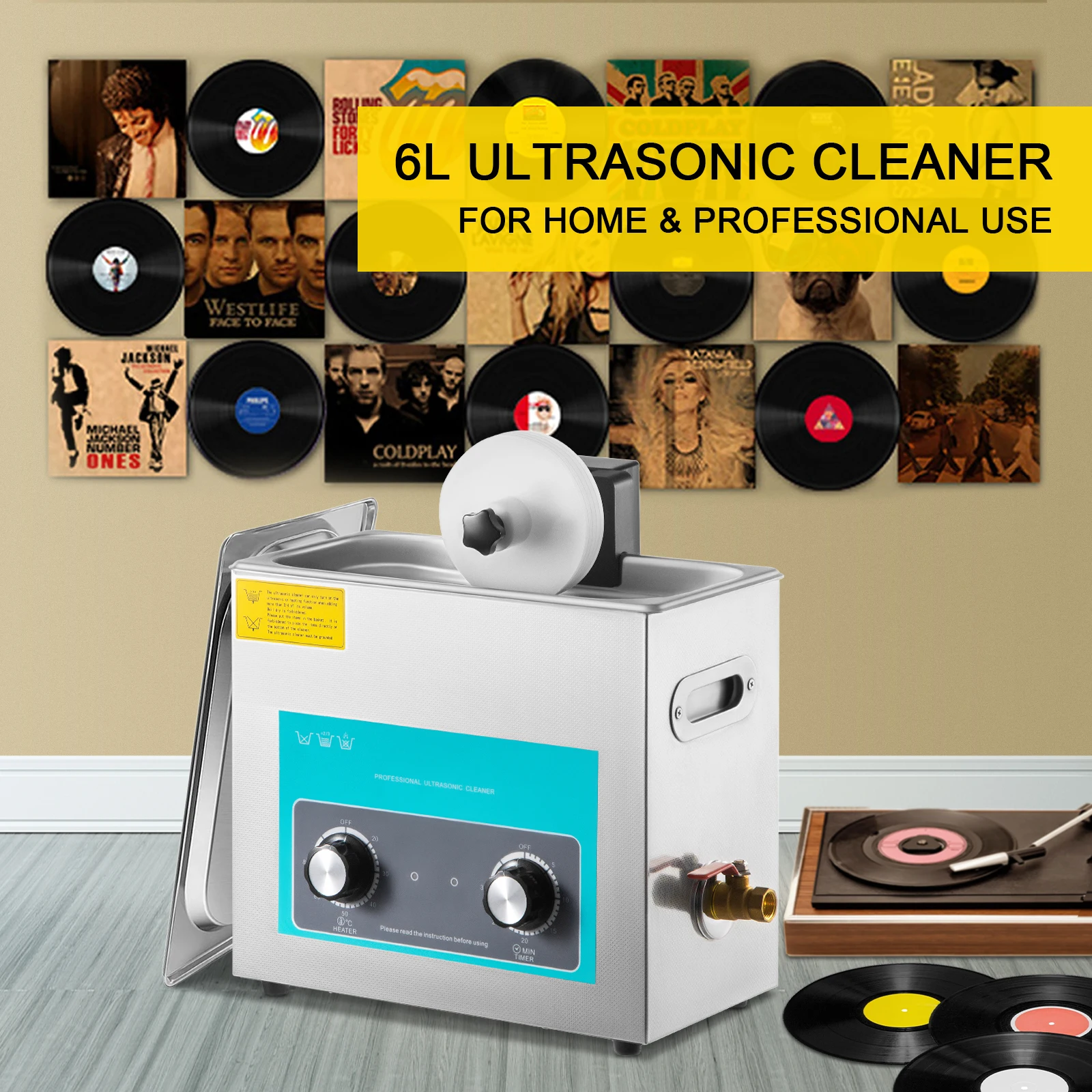 SIHAO 6L Ultrasonic Vinyl Reco - Vinyl Record Cleaner recension och pris