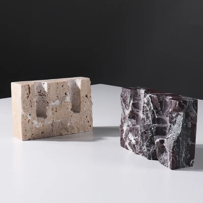 Natural Marble Stone Candle Ho - Vintage Collectible Marbles recension och pris