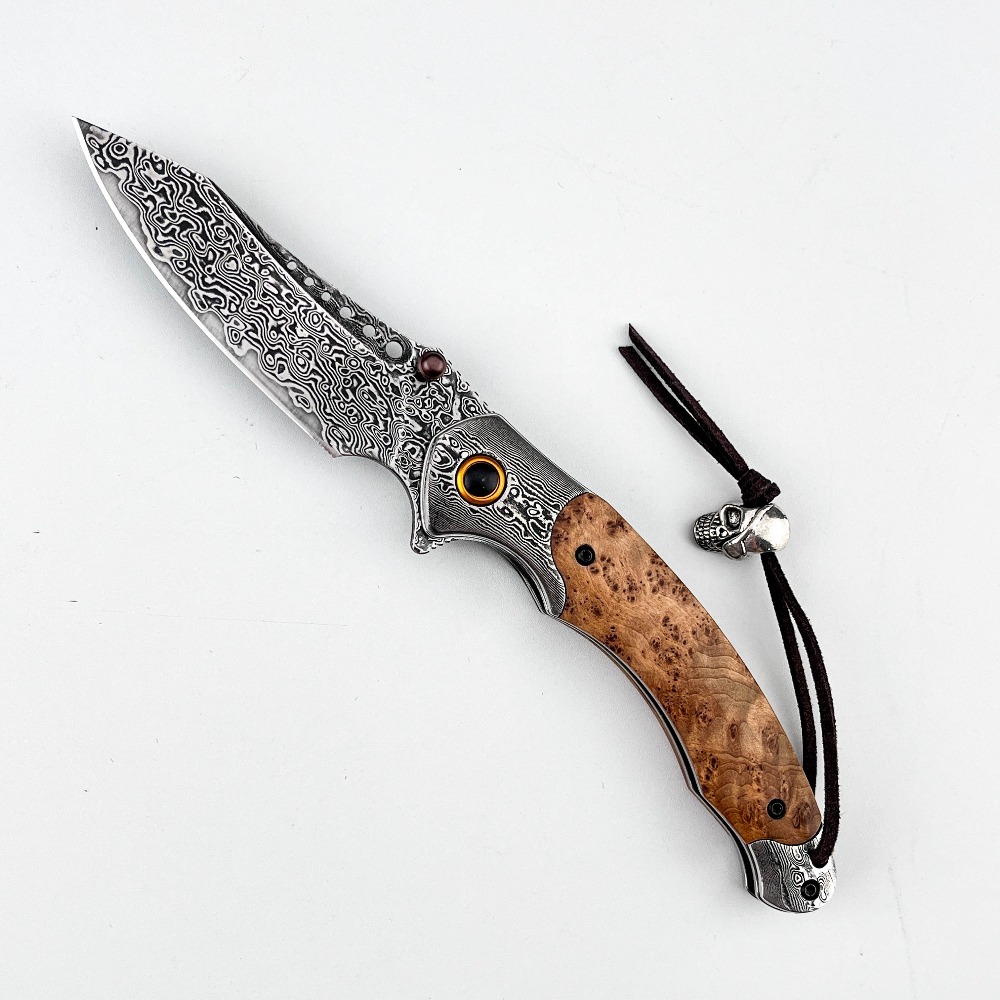 High Hardness Damascus Pattern - Vintage Collectible Knife recension och pris
