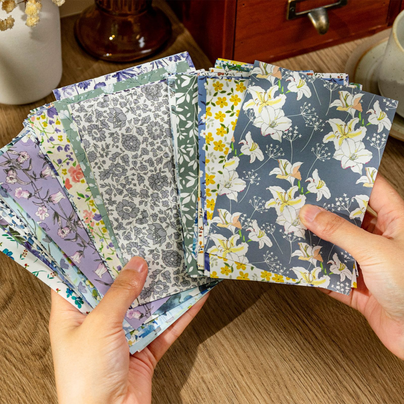 100-Sheet Retro Floral Ditsy P - Vintage Collectible Magazines recension och pris