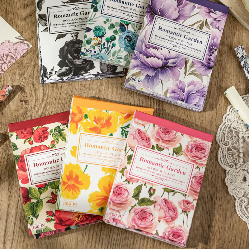 100-Sheet Retro Floral Ditsy P - Vintage Collectible Magazines recension och pris