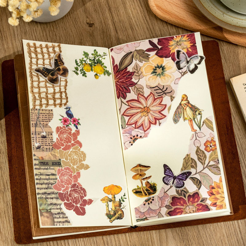 100-Sheet Retro Floral Ditsy P - Vintage Collectible Magazines recension och pris