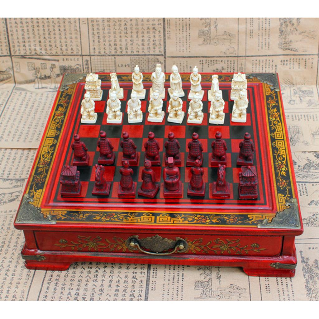 Chinese Chess Set Vintage Terr - Vintage Collectible Board Games recension och pris