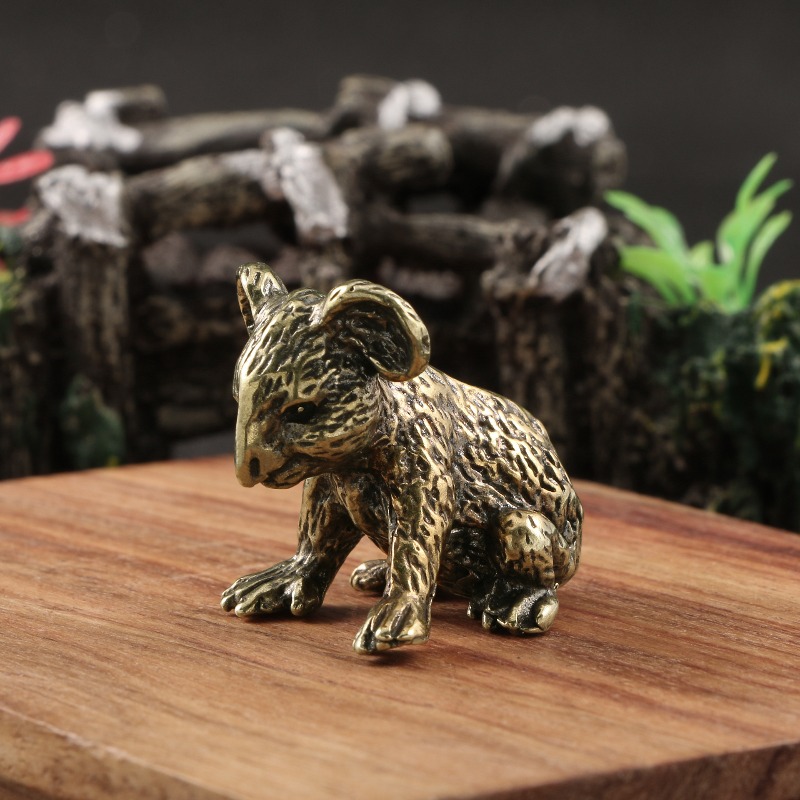 1 PC Vintage Hand Carved Brass - Vintage Collectible Bears recension och pris