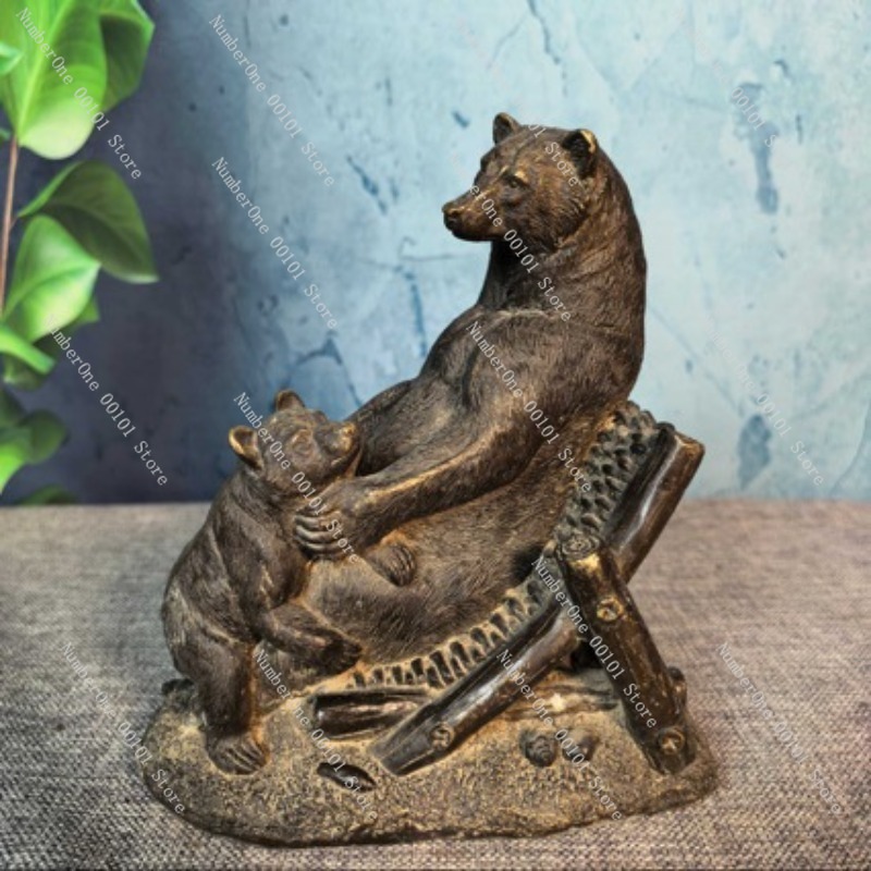 Antique Bronze Bear Ornament V - Vintage Collectible Bears recension och pris