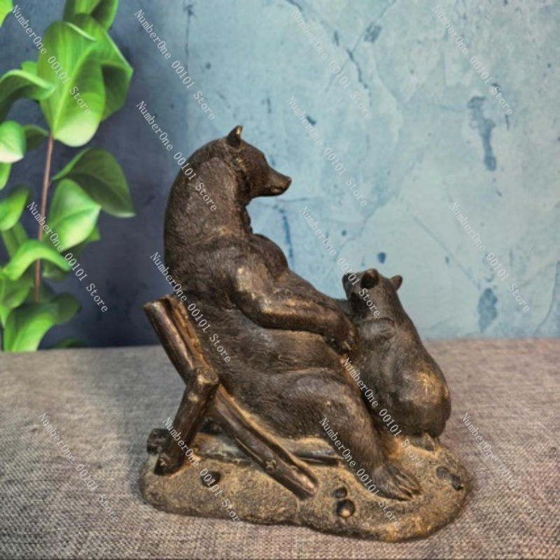 Antique Bronze Bear Ornament V - Vintage Collectible Bears recension och pris