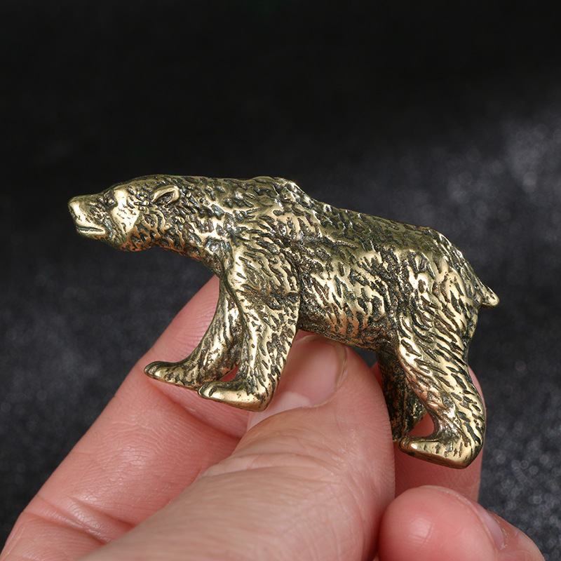 Vintage Chinese Solid Brass Be - Vintage Collectible Bears recension och pris