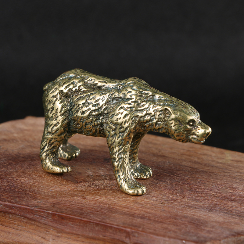 Vintage Chinese Solid Brass Be - Vintage Collectible Bears recension och pris