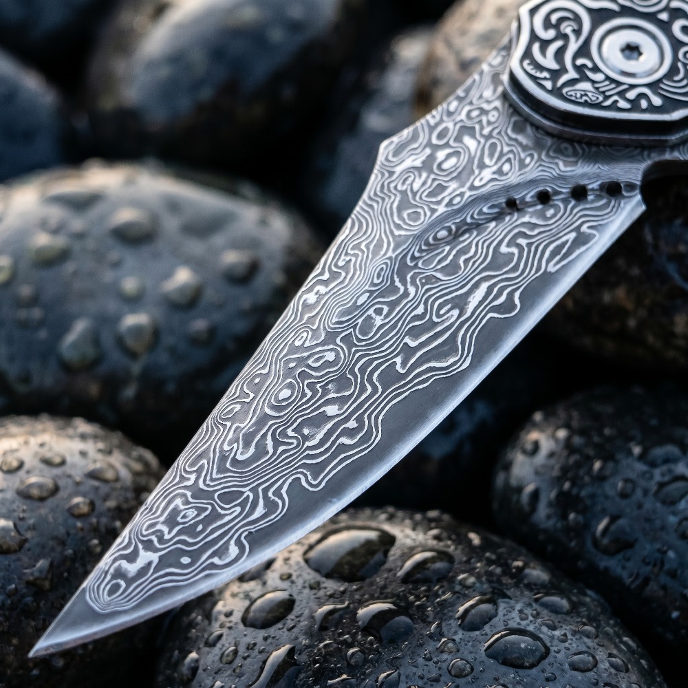 New Vintage Damascus Pattern B - Vintage Collectible Knife recension och pris