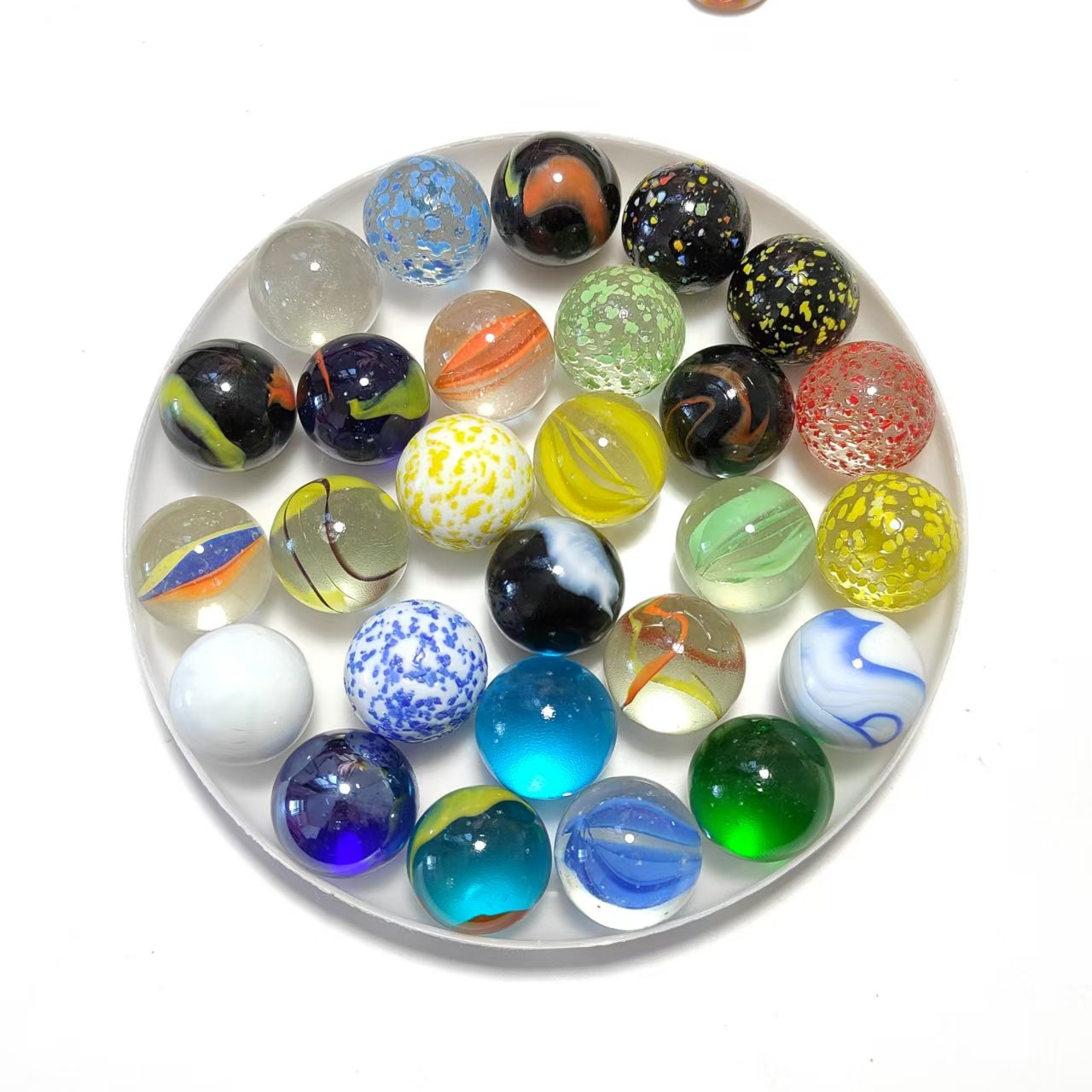 16mm 25mm 35mm Colored Glass M - Vintage Collectible Marbles recension och pris