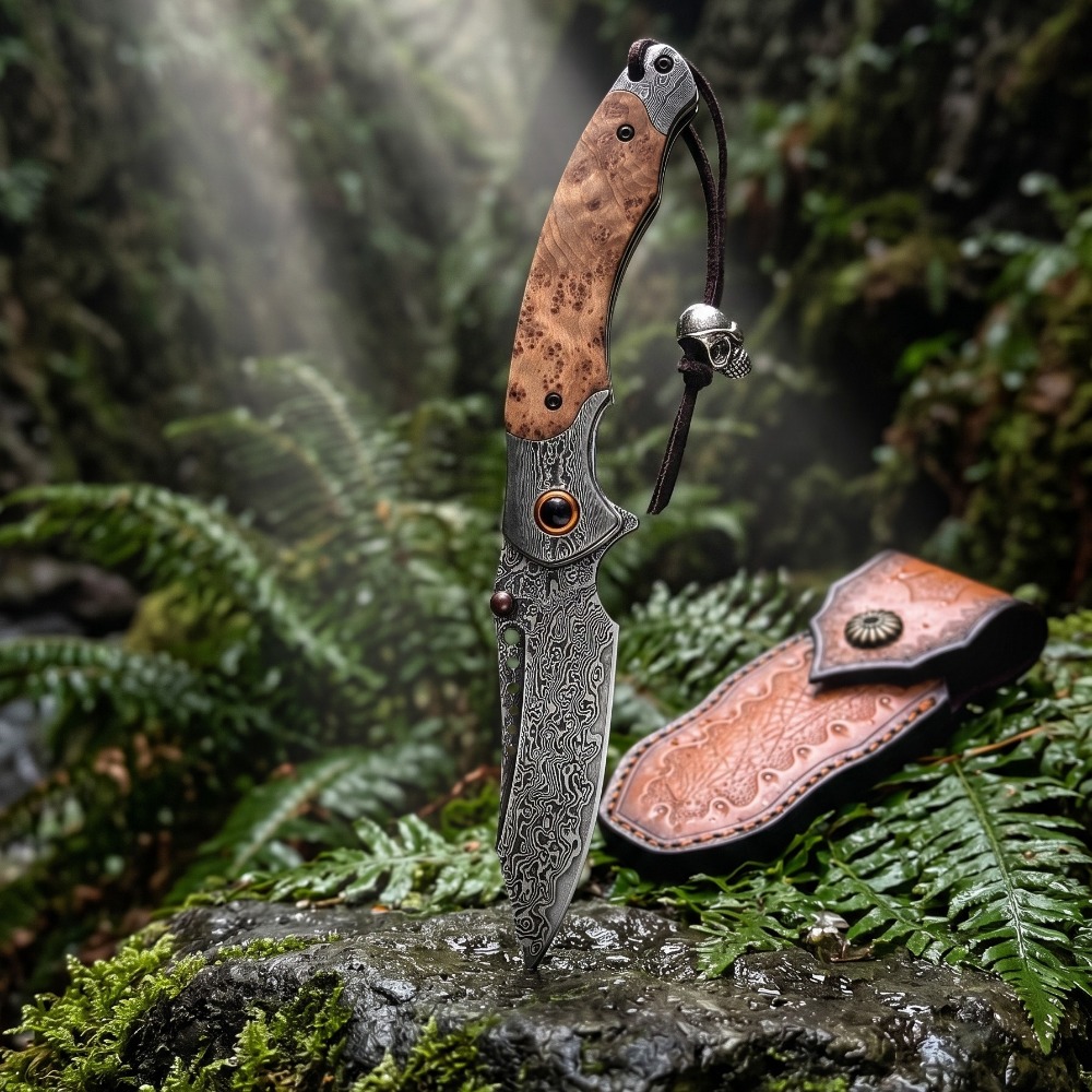 High Hardness Damascus Pattern - Vintage Collectible Knife recension och pris