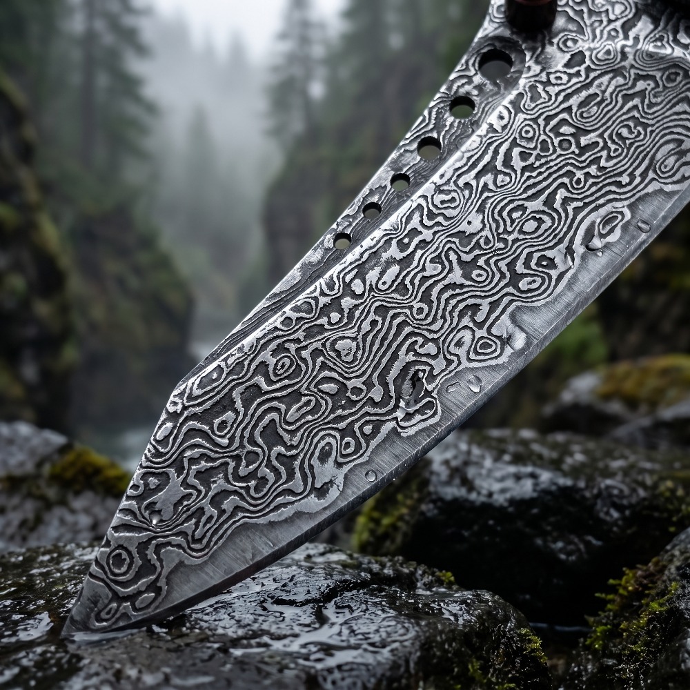High Hardness Damascus Pattern - Vintage Collectible Knife recension och pris