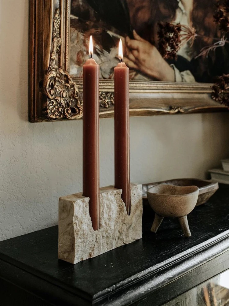 2 Holes Marble Candlestick Hol - Vintage Collectible Marbles recension och pris