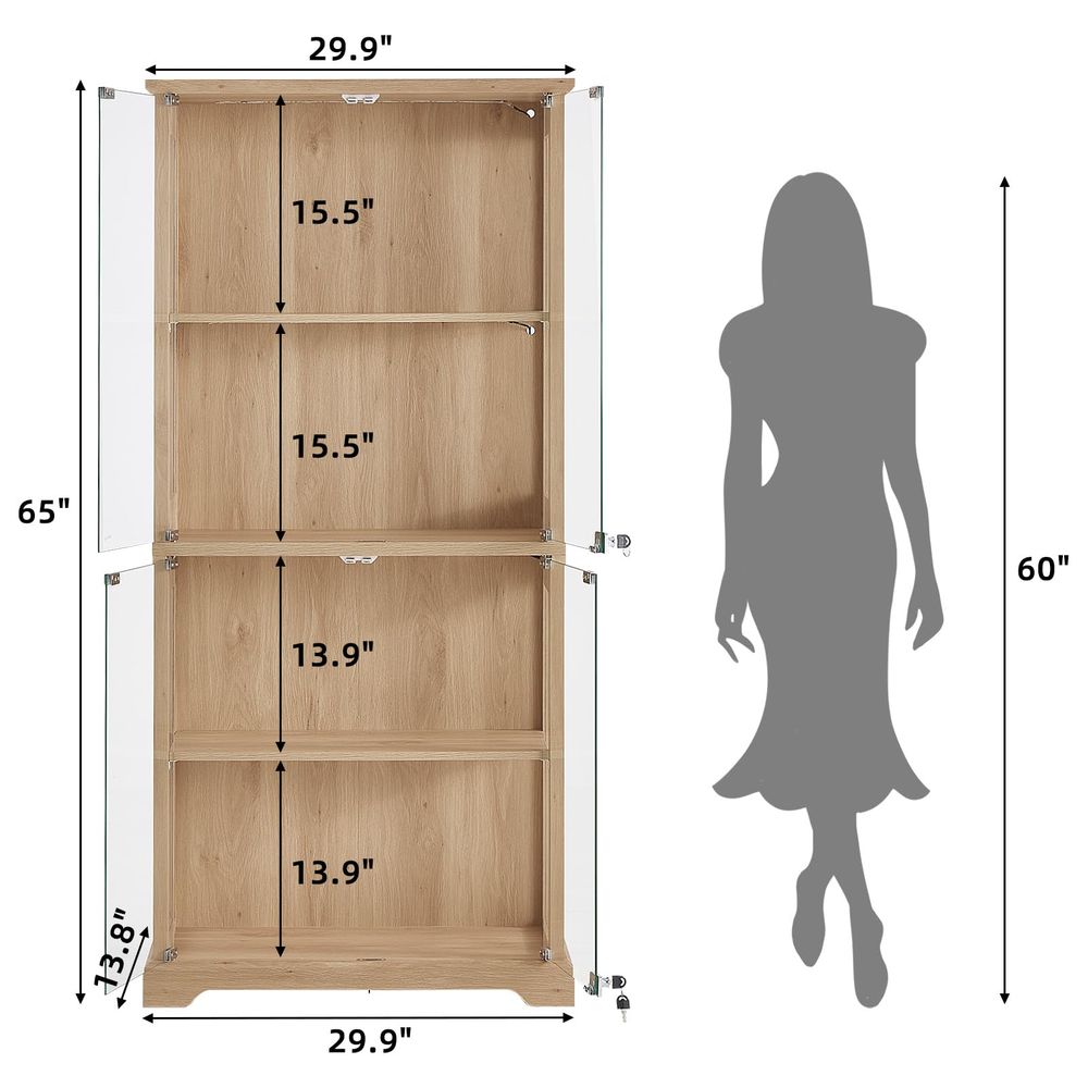 Farmhouse Glass Display Cabine - Collectible & Vintage Dolls For Wedding recension och pris