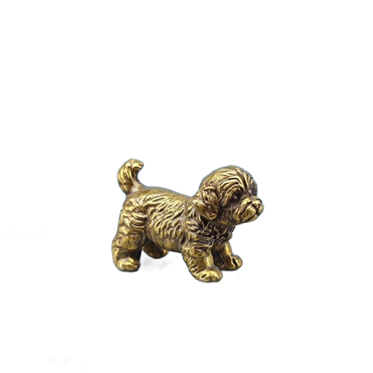 Mini Brass Dog Statue French B - Vintage Collectible Bears recension och pris