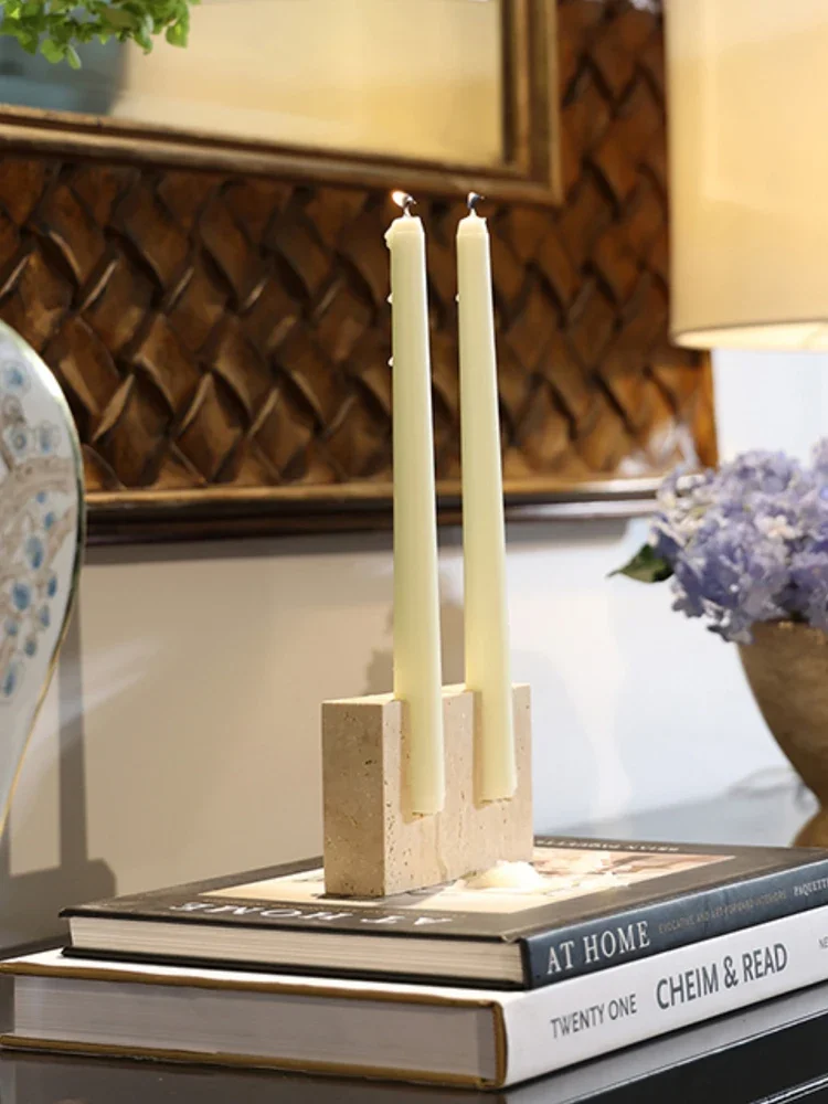 2 Holes Marble Candlestick Hol - Vintage Collectible Marbles recension och pris