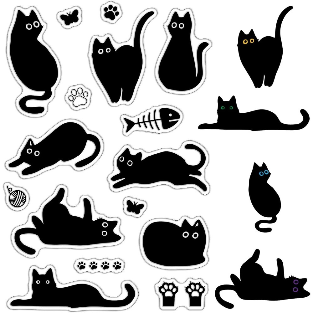 Black Cat Clear Rubber Stamps  - Vintage Collectible Magazines recension och pris